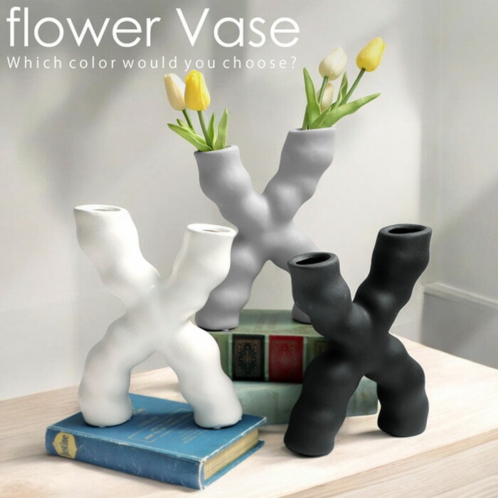 花瓶 フラワーベース 花器 植物 花 フラワー 生け花 観葉植物 セラミックス マット インテリア 雑貨 シンプル 北欧・メール便不可