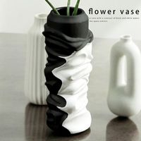 凹凸 モノトーン 花瓶 フラワーベース インテリア 送料無料 ・メール便