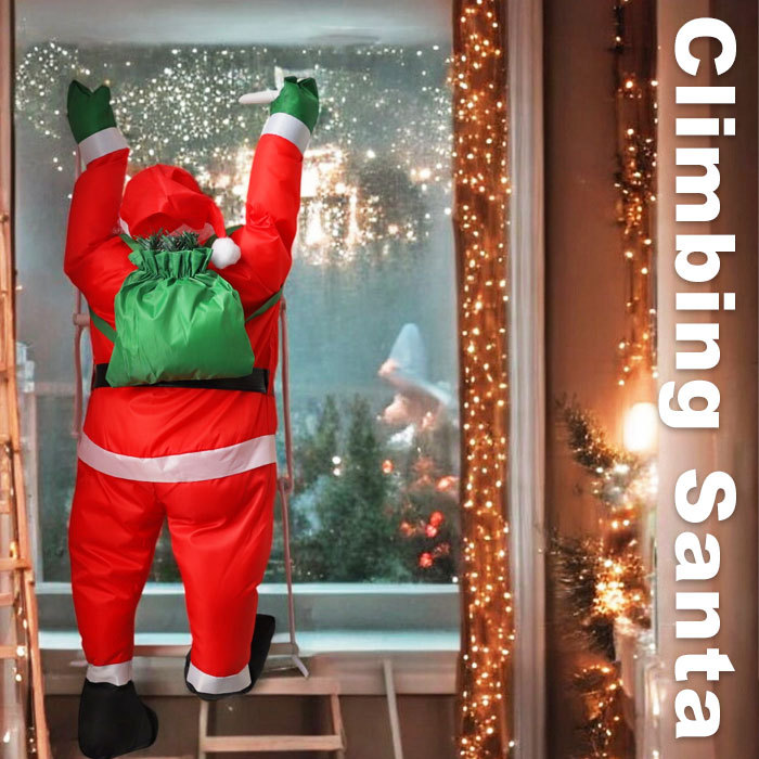 サンタ 飾り はしご はしごサンタ サンタクロース クリスマス 人形 サンタ クリスマスツリー 飾り ドアオーナメント クリスマスグッズ オーナメント プレゼント 飾り付け Xmas クリスマス雑貨 飾り クリスマスパーティー おしゃれ お祝い 誕生日 プレゼント・メール便不可