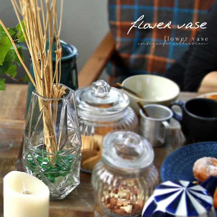 フラワーベース ガラス 花瓶 クリア インテリア モダン 北欧風・メール便不可