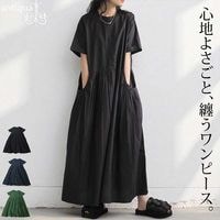 線画タッチ 花柄ワンピース ワンピース レディース 送料無料・(500