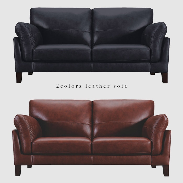 【送料無料】ソファ レザー 2人掛け 椅子 シンプル インテリア・メール便不可【DRS】