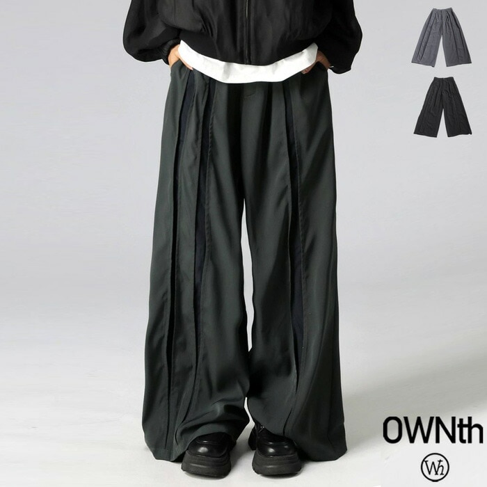 切替デザイン スラックスパンツ レディース ボトムス 送料無料・メール便不可