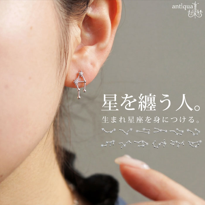 私だけの星を選ぶ。ピアス レディース 星座モチーフ 両耳用 アクセ送料無料・(50)メール便可