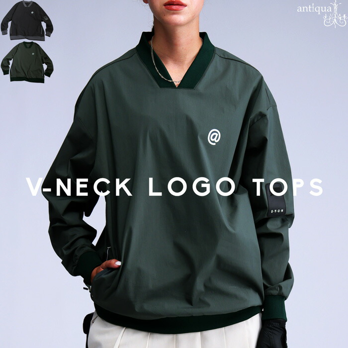 再入荷予定有!ANTIQUA GOLF×STCH ロゴ トップス 送料無料・メール便不可