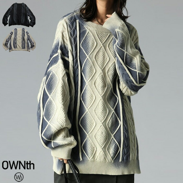 配色スプレー ニット トップス レディース セーター 送料無料・メール便不可