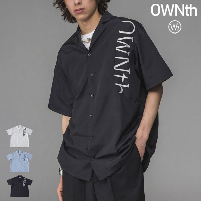 オープンカラー シャツ メンズ 半袖 前開き 送料無料・(100)メール便可