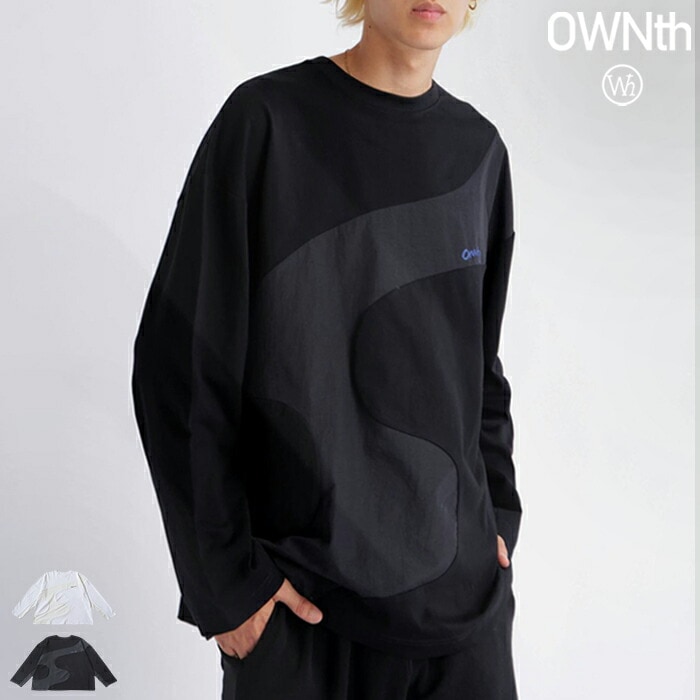 ウェーブラインドッキングロンT ユニセックス 綿100 送料無料・(100)メール便可