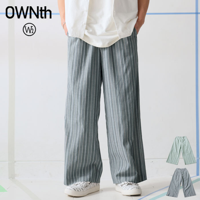 ストライプ柄 ストレート パンツ メンズ ボトムス 送料無料・(500)メール便可