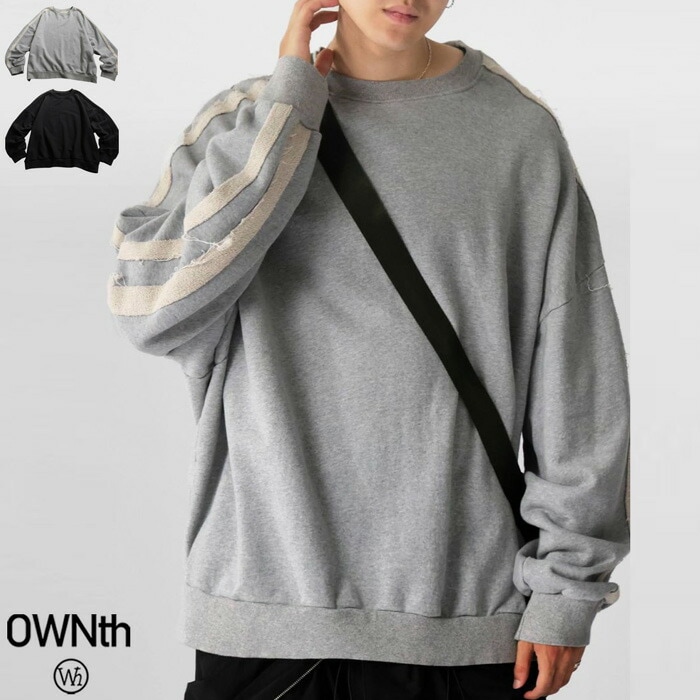 配色ライン スウェット トレーナー メンズ 裏毛 送料無料・メール便不可