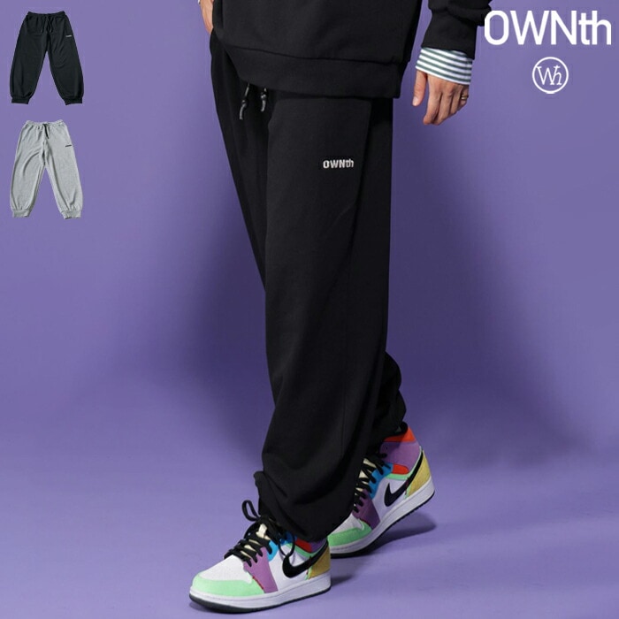 ロゴ刺繍 スウェットパンツ ユニセックス ロング 送料無料・メール便不可