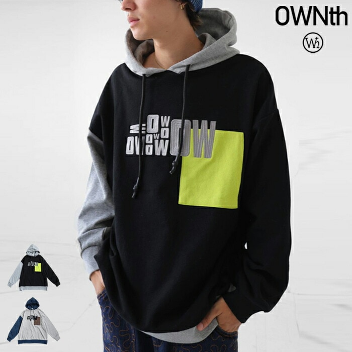 2点15％OFF対象！4日20時～10日10時 切替 ロゴ フーディー ユニセックス オーバーサイズ 送料無料・メール便不可(返品・キャンセル・交換不可)