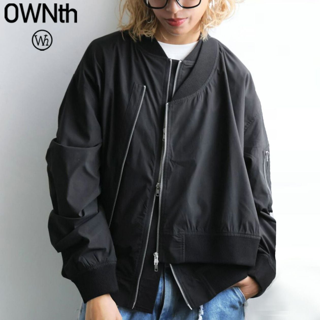 MA1 ブルゾン レディース アウター アシメ 送料無料・メール便不可