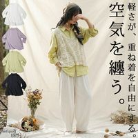 ドット柄 シアーシャツ シャツ レディース 長袖 送料無料・(100)メール 