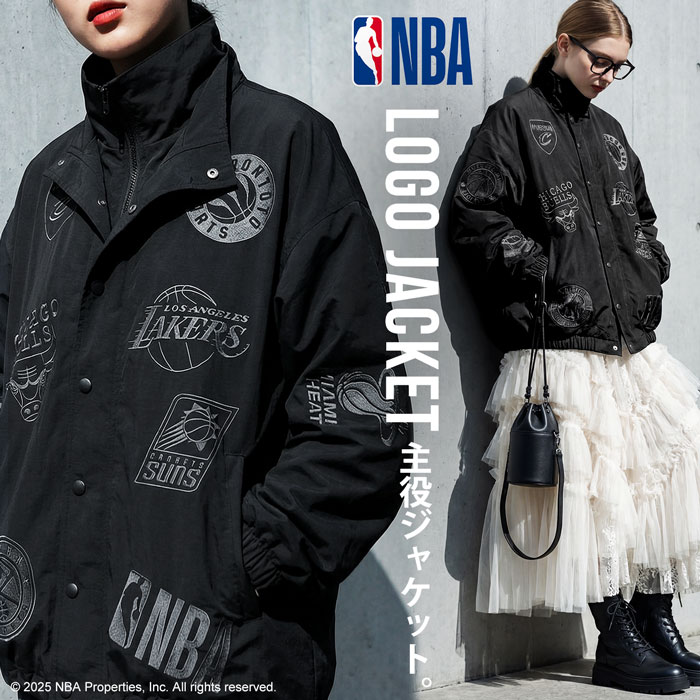 NBA公式 ロゴ刺繍 バルーンジャケット レディース 送料無料・メール便不可