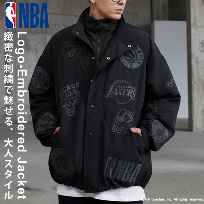 NBA公式 ロゴ刺繍 バルーンジャケット メンズ 送料無料・メール便不可 冬新作 NBA公式 ロゴ刺繍 バルーンジャケット メンズ 送料無料・メール便不可