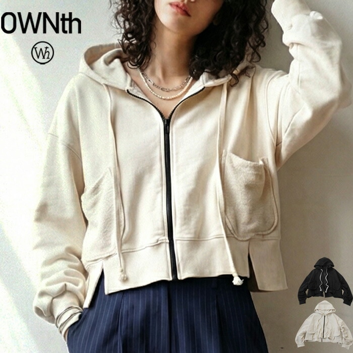 裏毛 ジップアップパーカー レディース 綿100 送料無料・メール便不可