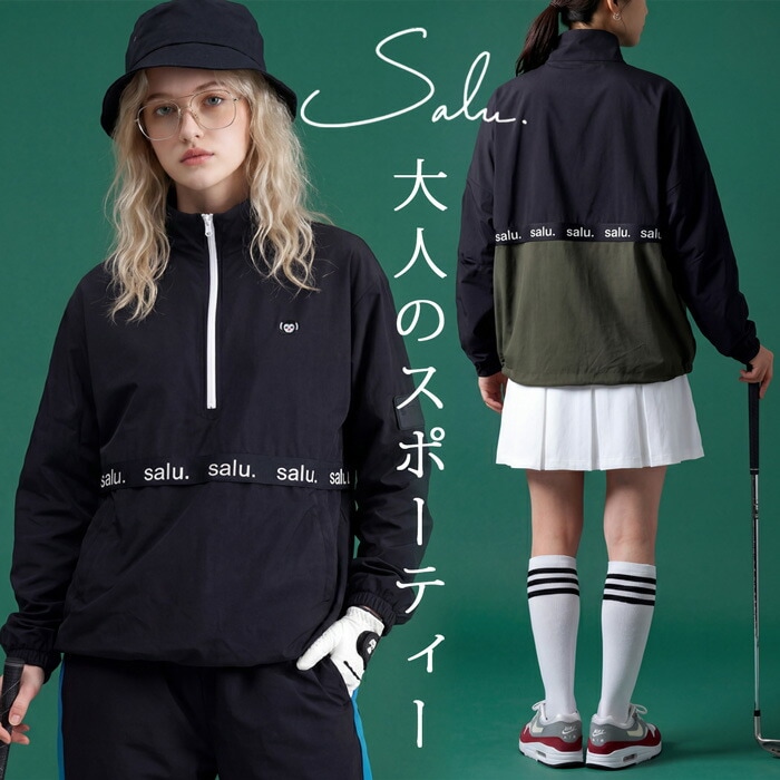 大人のスポーティー。無地 ハーフジップ トップス レディース ゴルフ