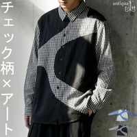 形で遊ぶ。変形knit。ケーブル編みアシメ変形ニット・再販。メール便