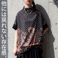 Tシャツ感覚で着れてお洒落の好アクセントに。ペイズリー柄切替T・再