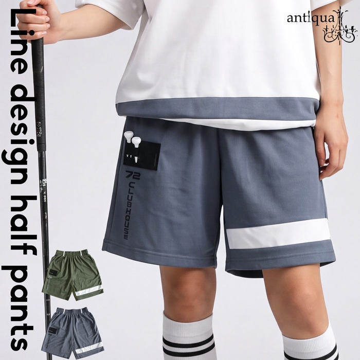 【新品未使用】ANTIQUA GOLF×STCH ハーフパンツ ユニセックスM ANTIQUA GOLF×STCH パンツ レディース ショートパンツ ハーフパンツ
