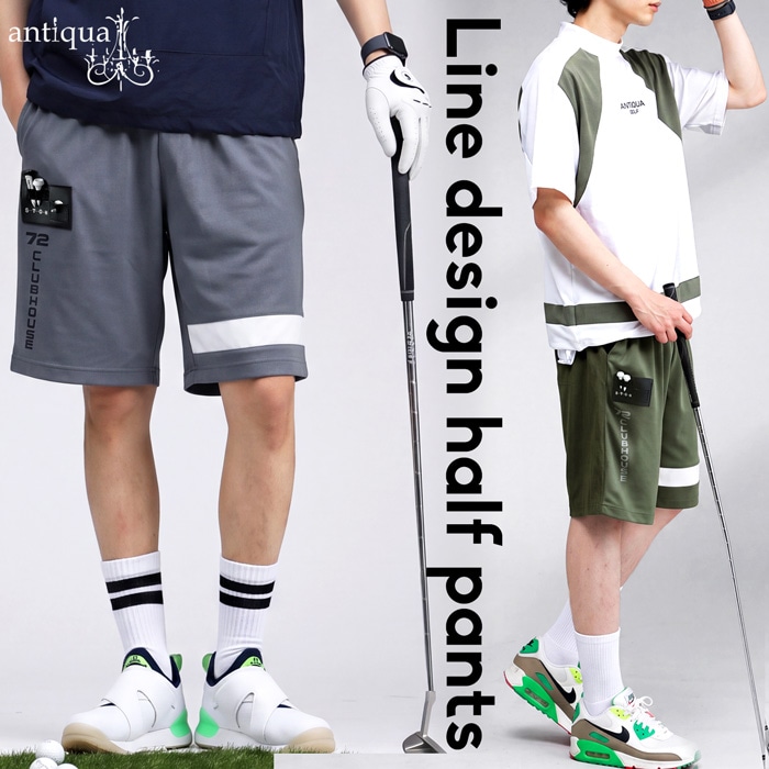 【新品未使用】ANTIQUA GOLF×STCH ハーフパンツ ユニセックスM ANTIQUA GOLF×STCH パンツ メンズ ショートパンツ ハーフパンツ