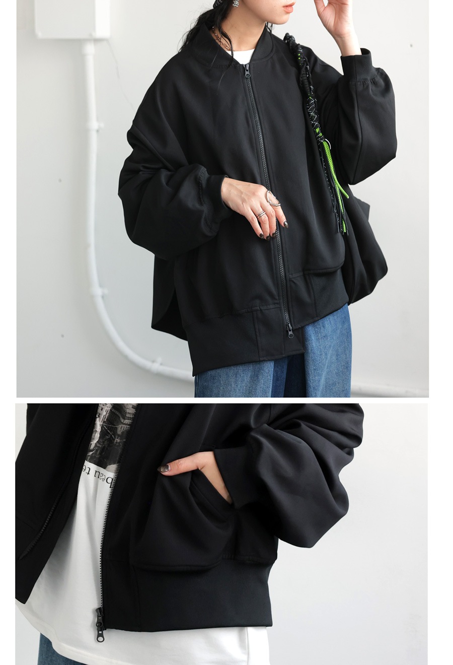 アシメブルゾン ライトアウター レディース アウター 送料無料・メール