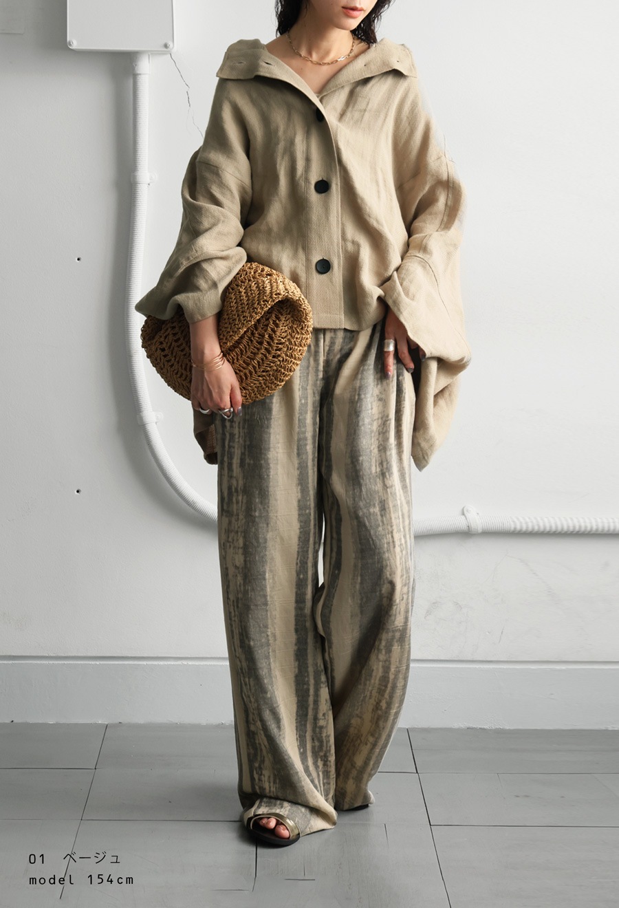 リネンガーゼジャケット レディース 長袖 ジャケット 送料無料・(100