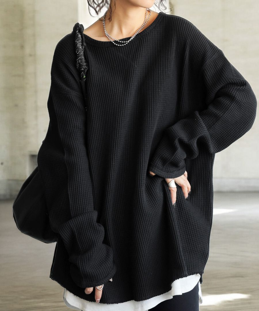 THE FLAT HEAD インディアン ワッフル 長袖 44 黒 美品 THE FLAT HEAD インディアン ワッフル 長袖 44 売れ筋 黒 美品