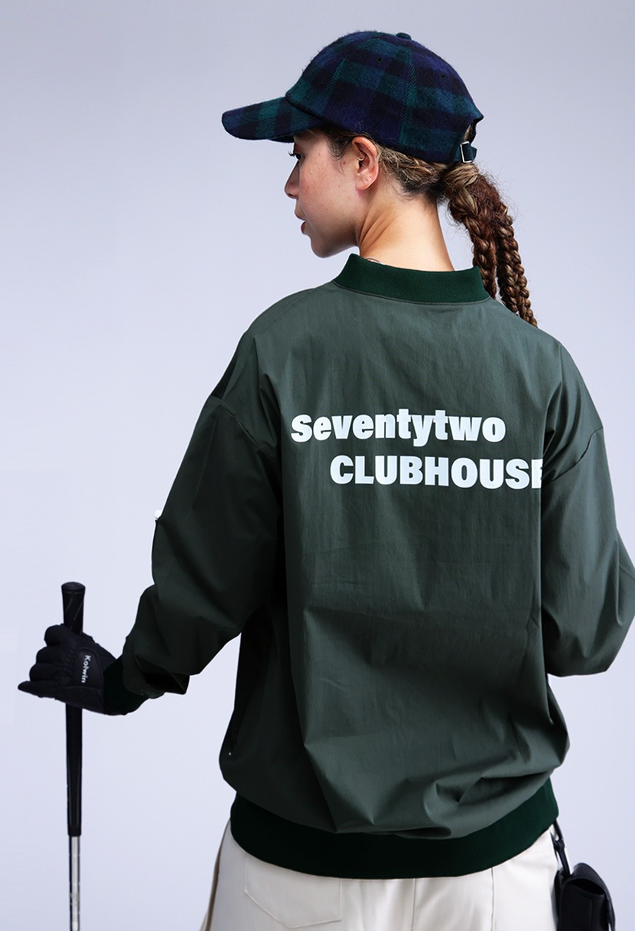 アンティークゴルフ　デコパージュ 楽天市場】ANTIQUA GOLF×STCH メッシュ風配色トップス 送料無料