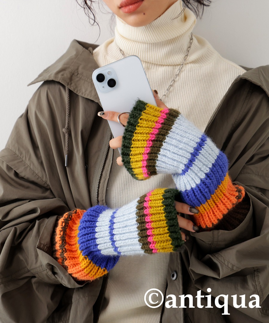 アームウォーマー アームカバー レディース ニット ロング・メール便