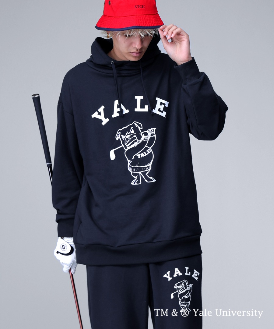 ANTIQUA YALE ロゴパーカー GOLF ゴルフ パーカー 別注 YALE ANTIQUA GOLF 裏毛パーカー メンズ 送料無料・再販