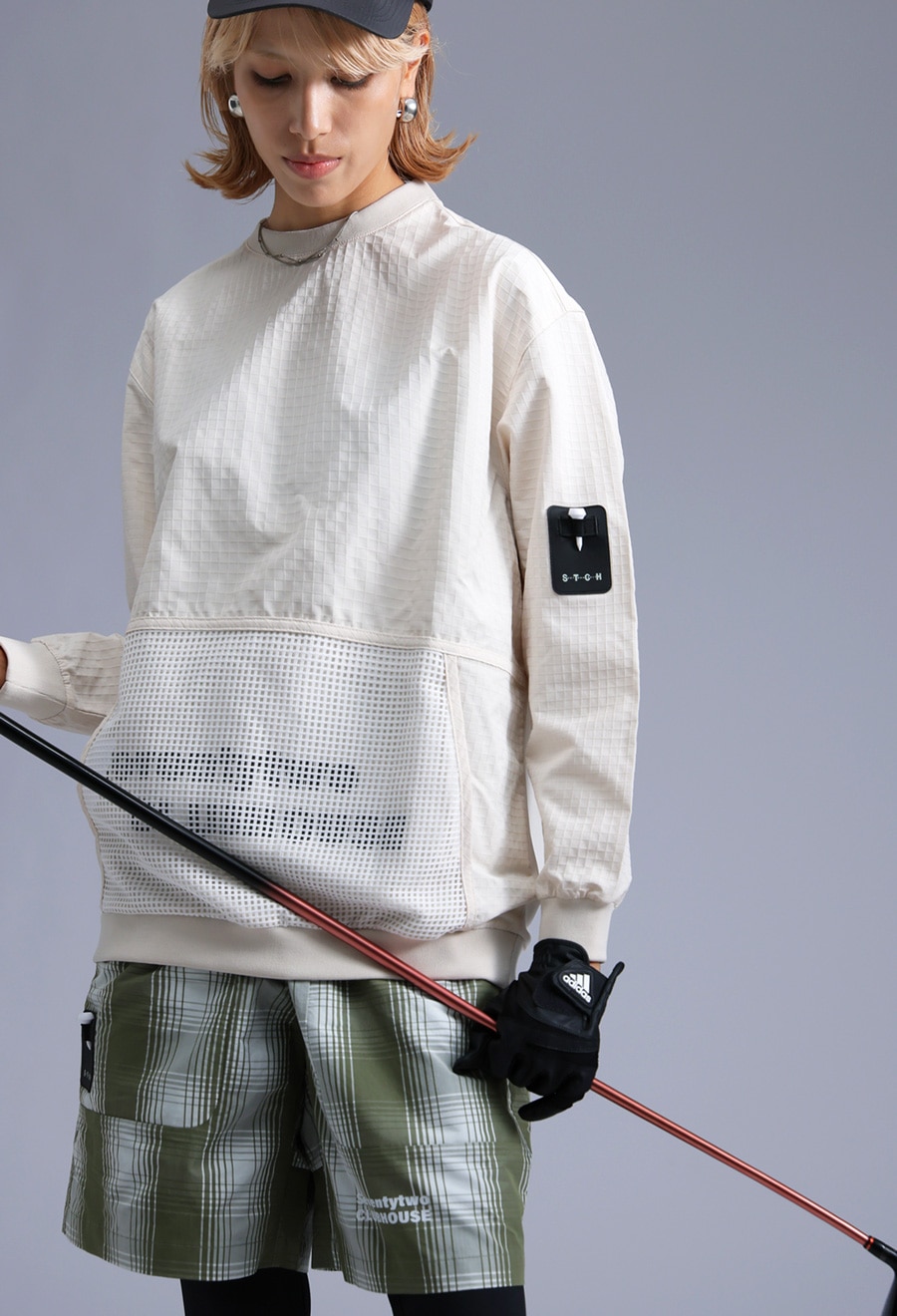 予約：10月上旬納期】ANTIQUA GOLF×STCH レディース トップス