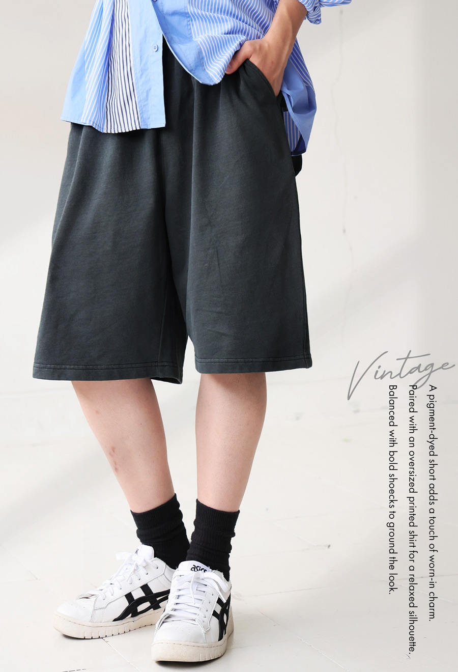 vaqutaux ハーフパンツ 25SS｜WAAC X JONES】MEN カーペンターハーフパンツ ネイビー