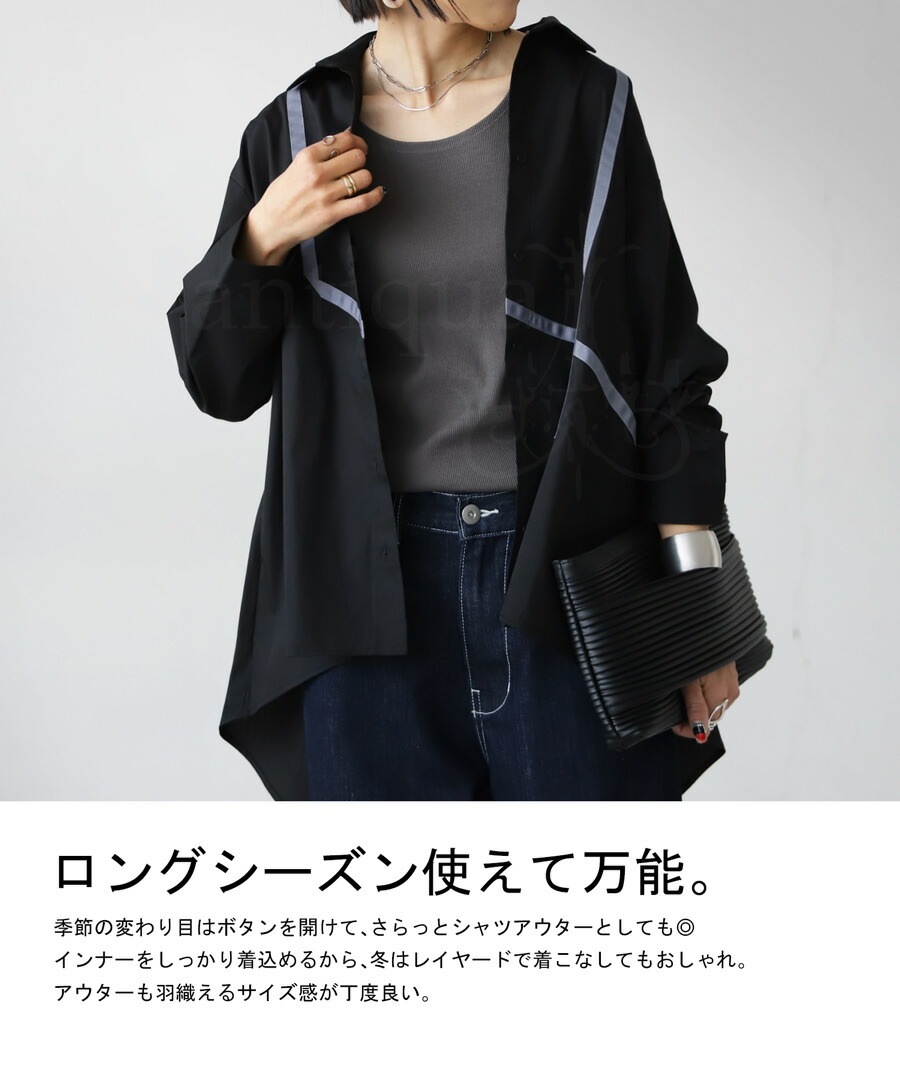 値下げ可＊アンティークリボンタイ付シャツ リボンタイシャツ