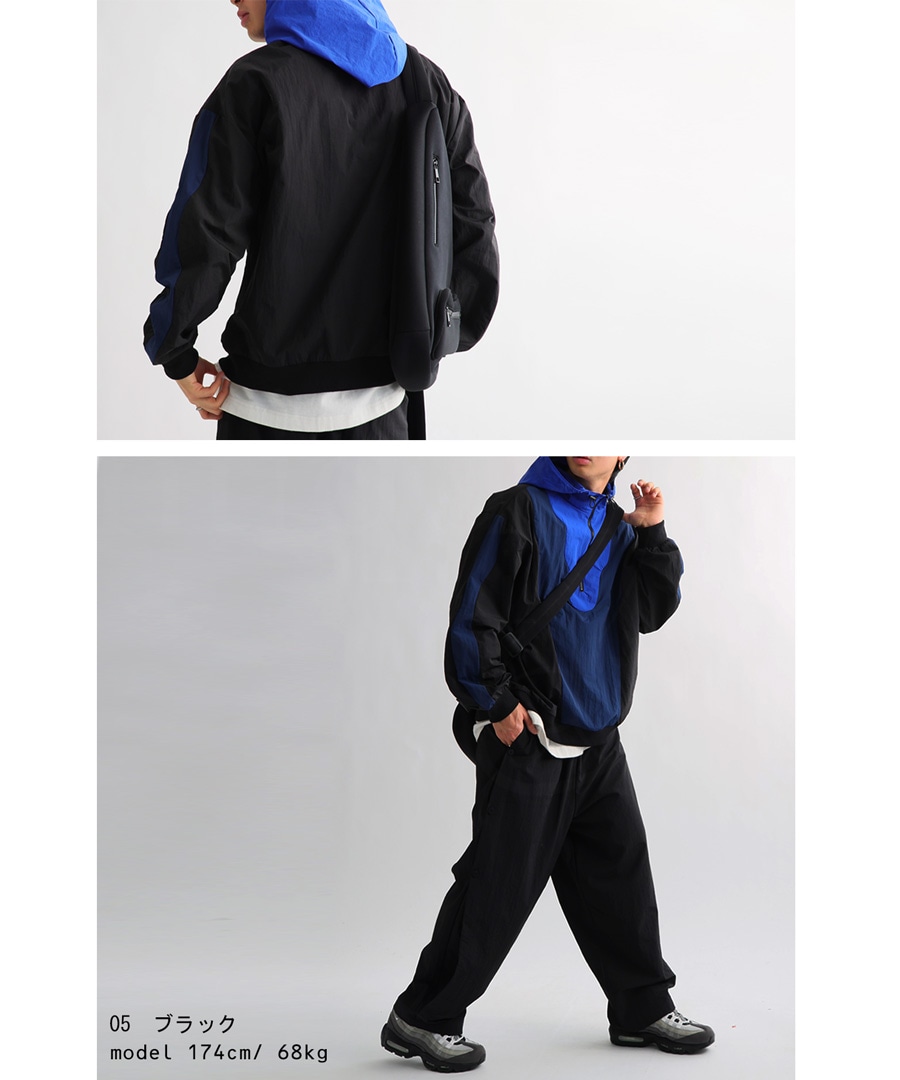 ハーフジップトップス メンズ トップス 長袖 配色 送料無料・再再販