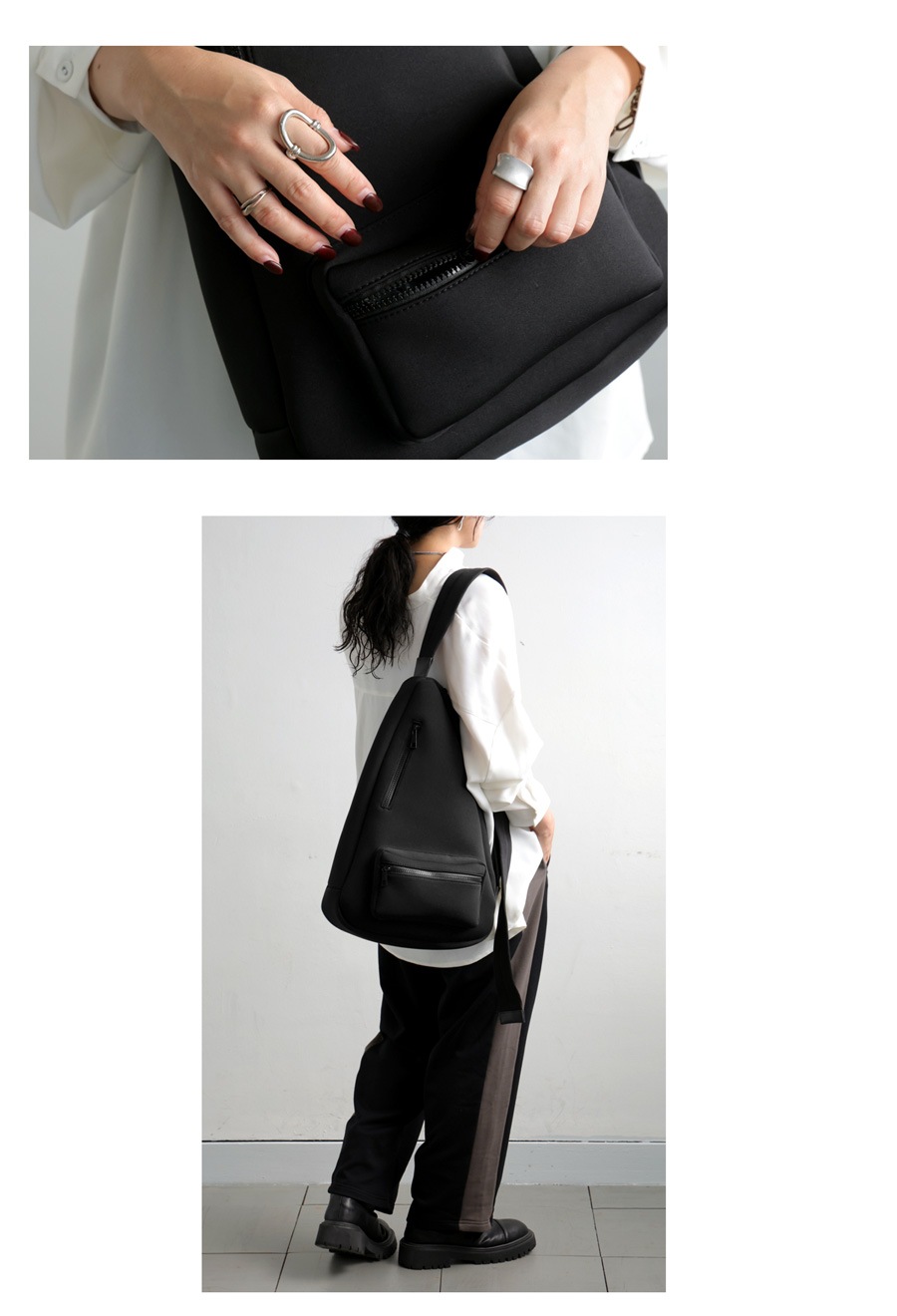 ウェットスーツ素材 ショルダーバッグ バッグ レディース 送料無料・再