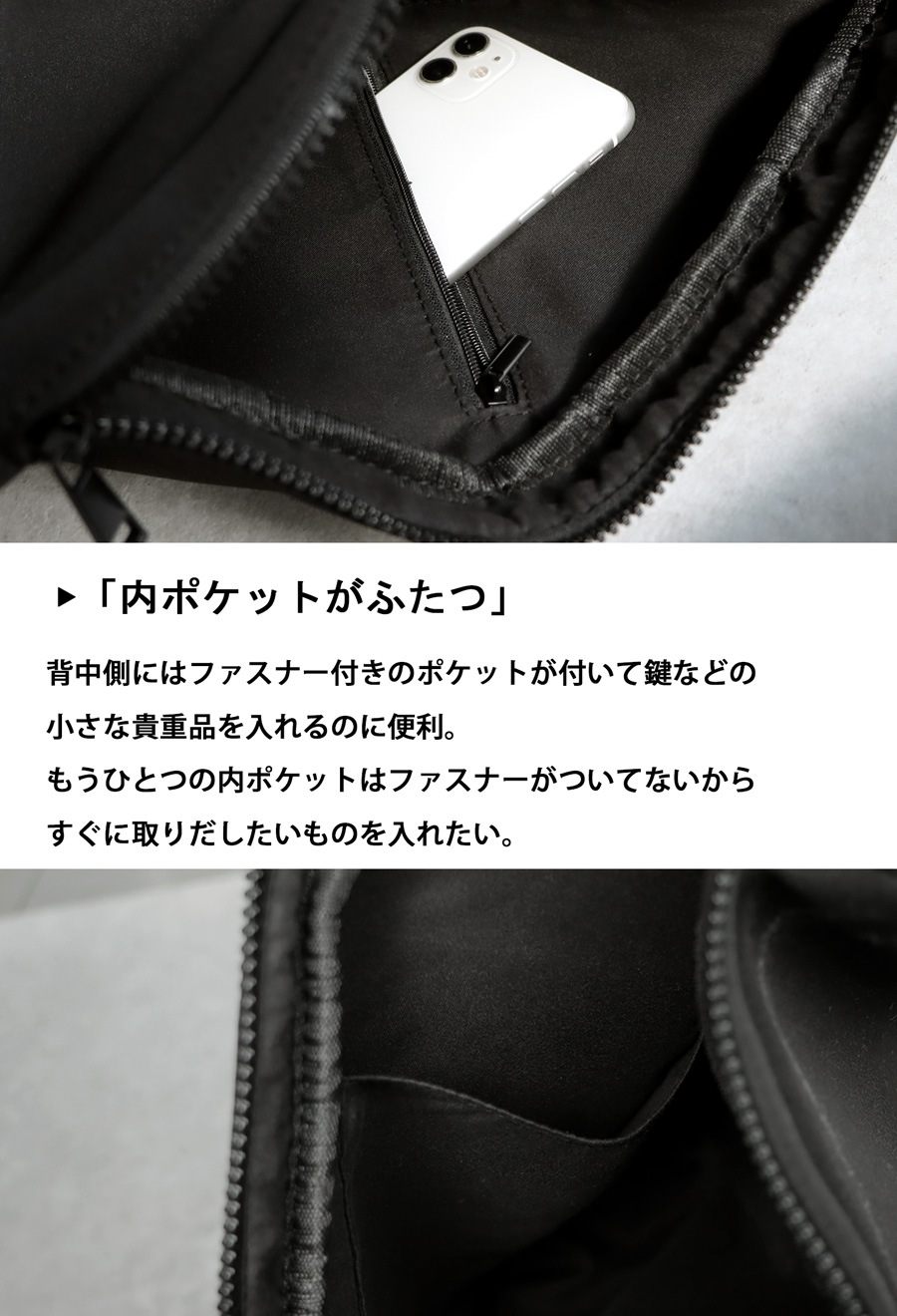   ブラックショルダーバッグ ふかふか塩縮ナイロン ビッグショルダーバッグ 黒 豊岡製