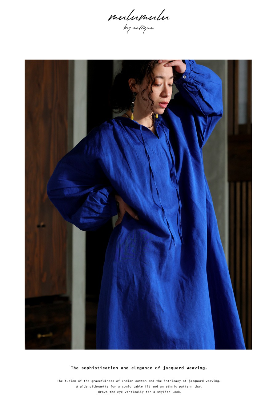 インド綿 ワンピース ワンピ レディース ロング 長袖 送料無料・再販  