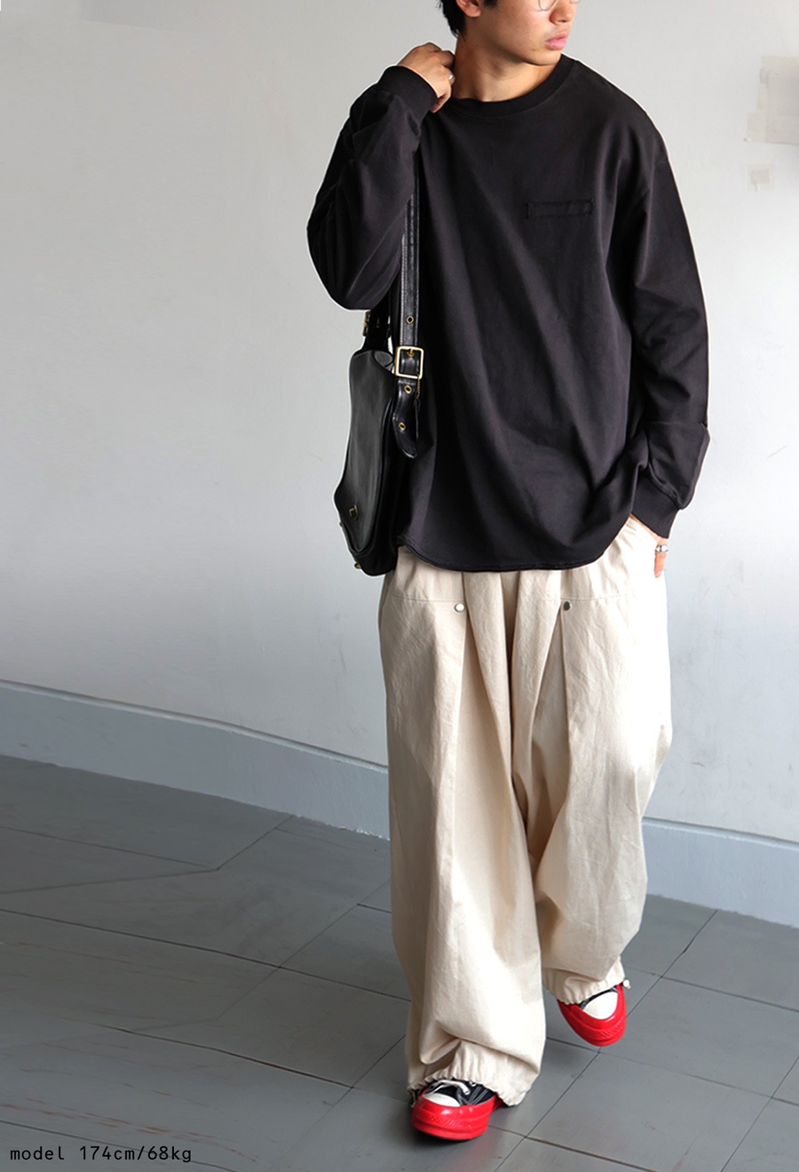 再入荷予定有!ピグメント加工 ロングTシャツ メンズ トップス 綿100
