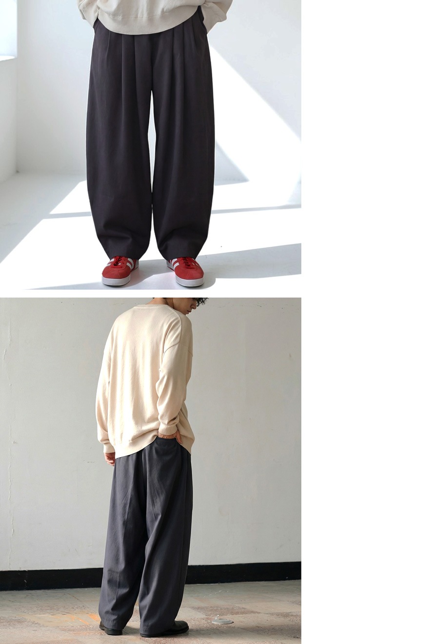 シルエットで勝つ一本。リネン混 パンツ メンズ ワイド 無地 ロング