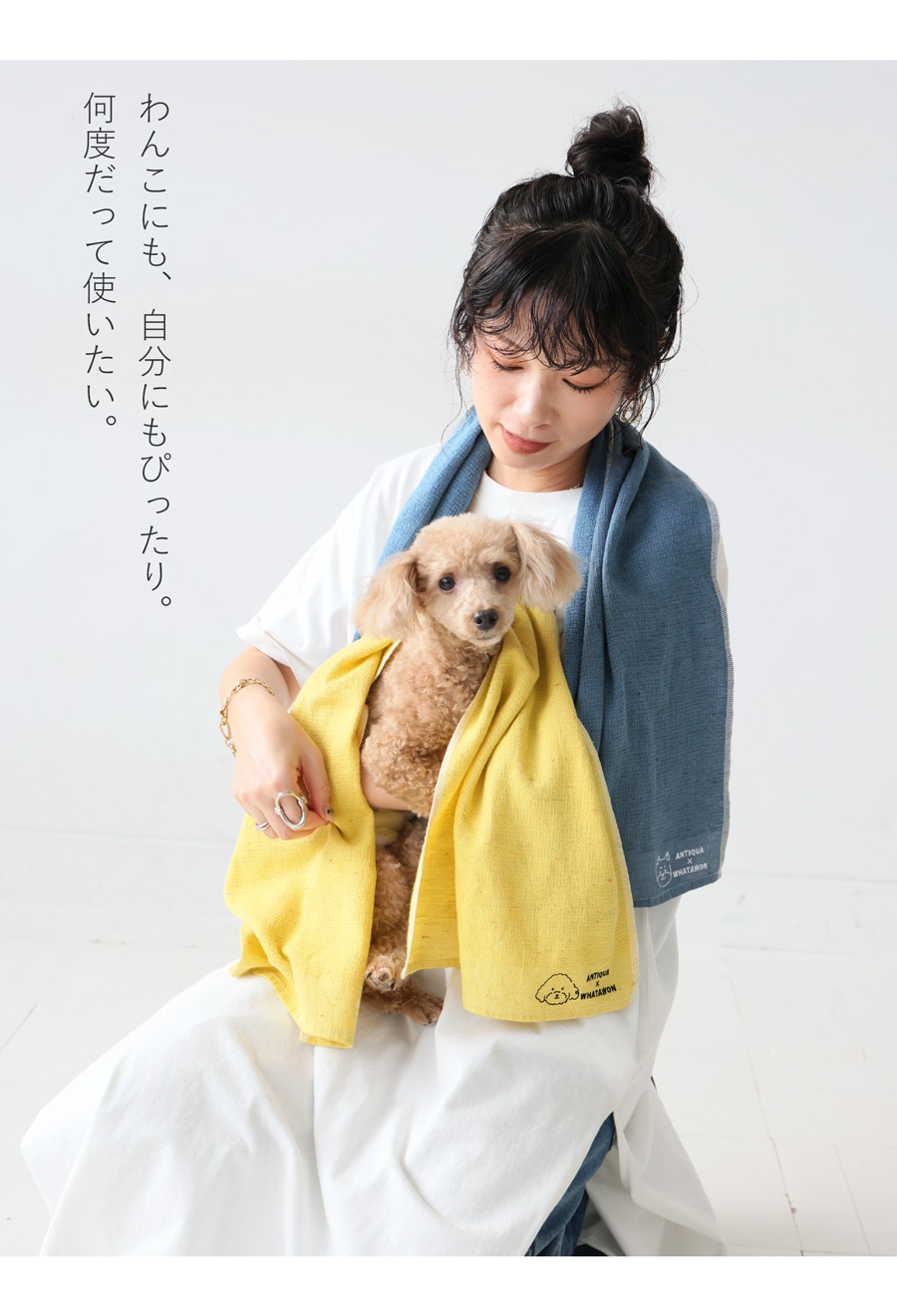 今治タオル 犬柄 フェイスタオル 薄手 吸水 速乾 Mサイズ