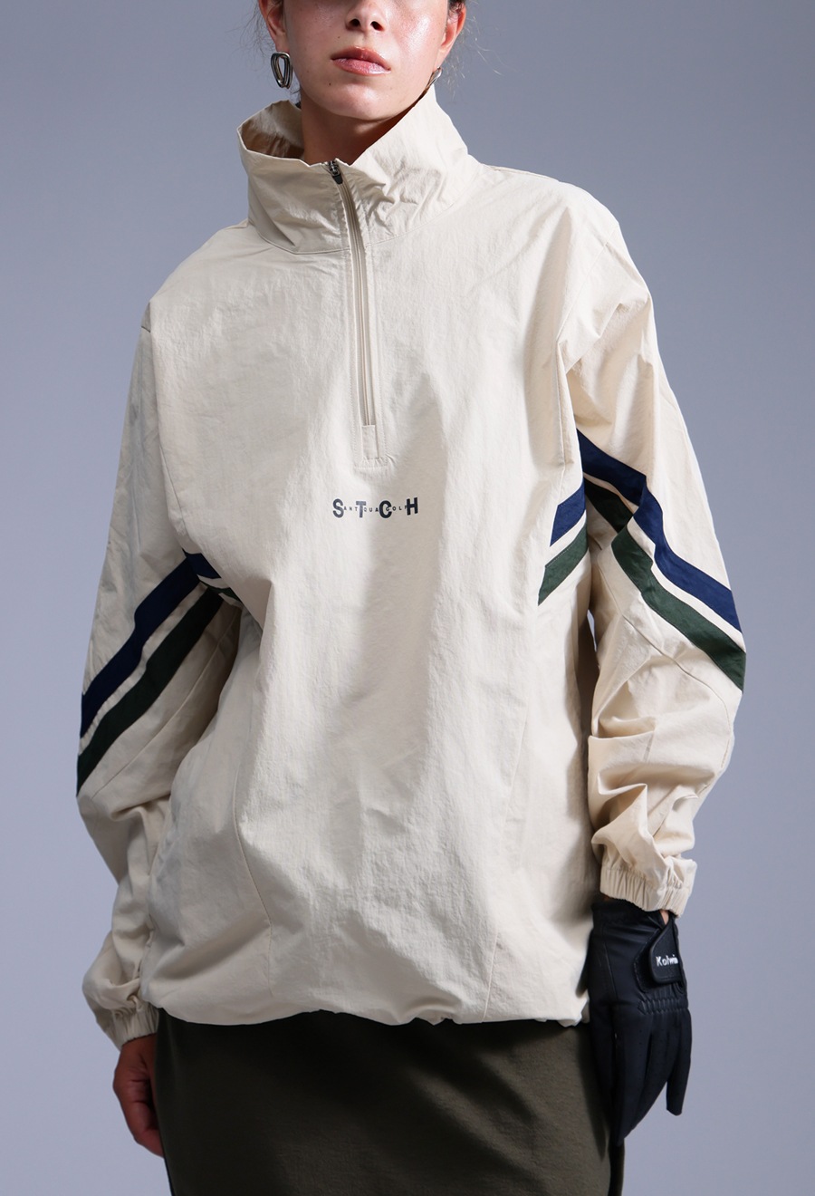 ANTIQUA GOLF×STCH 配色ラインプルオーバー 送料無料・(100