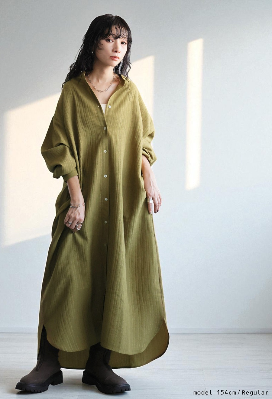 Leilian モザイク調 カットソー ロングワンピース 洗える 9号 近年 Leilian モザイク調 カットソー ロングワンピース 洗える 9号