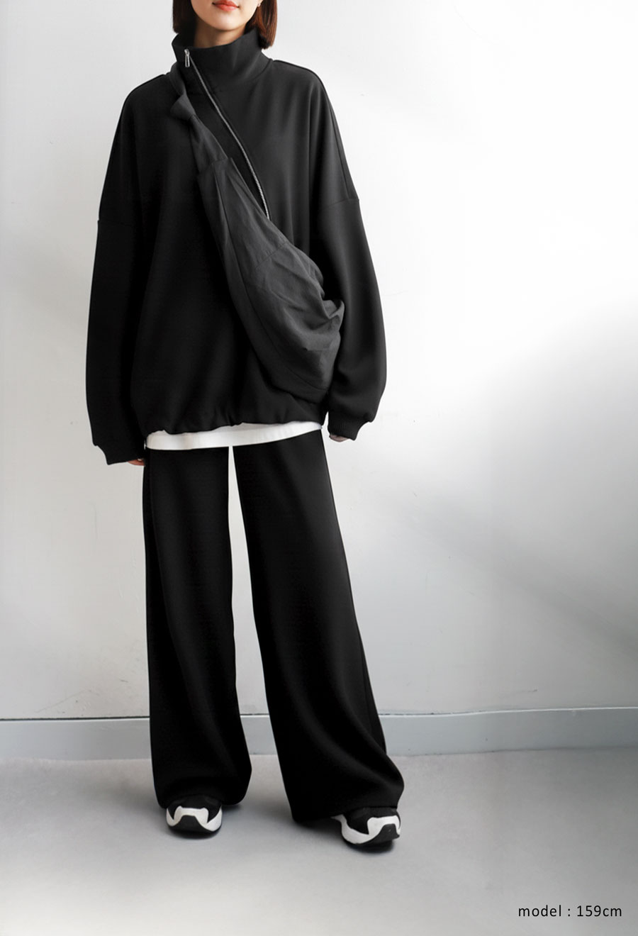 斜めZIP 裏起毛 ジョーゼットジャケット レディース 送料無料・メール