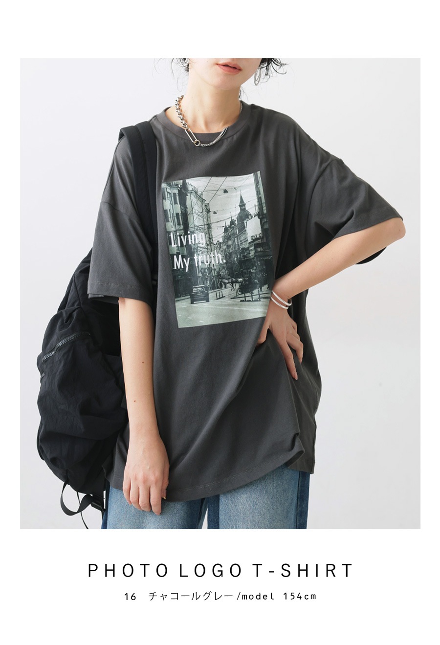 フォトロゴT Tシャツ レディース トップス 半袖 送料無料・(80)メール