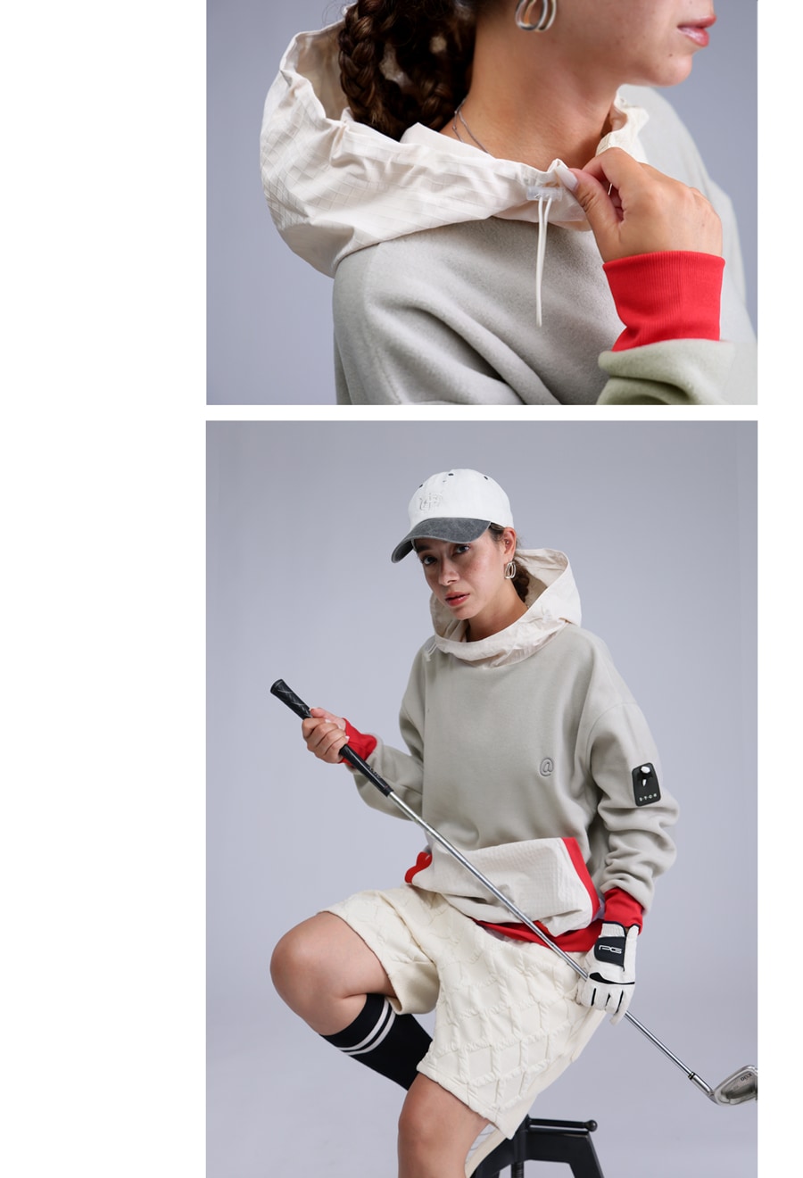 カレンダー　フリース ANTIQUA GOLF×STCH メンズ フリース 送料無料・メール便不可