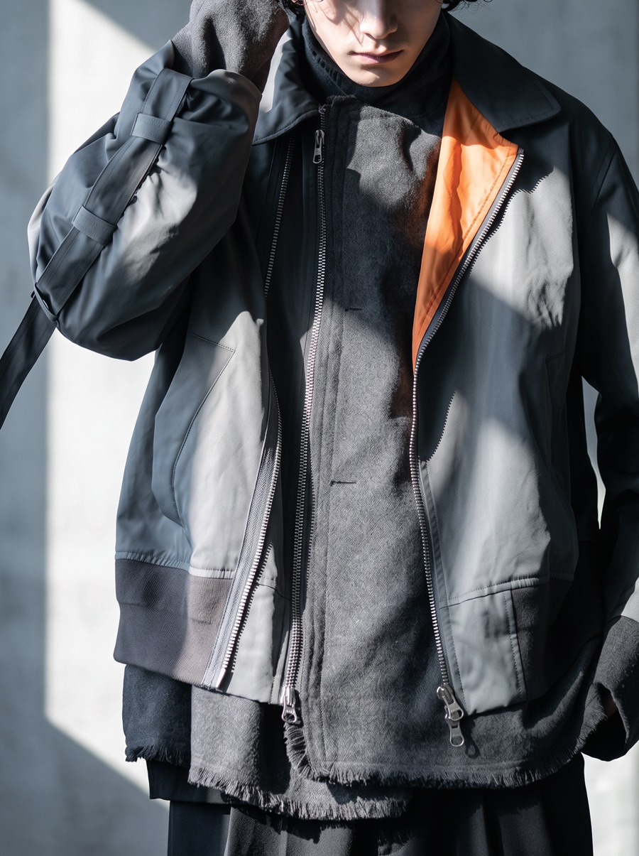 予約会：9月中旬納期】唯一無二のレイヤード。MA-1 ジャケット メンズ