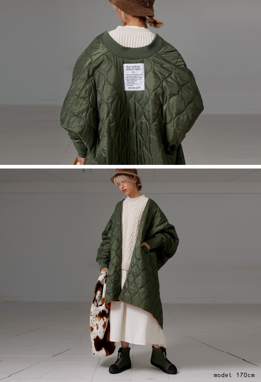 ダウンのような暖かさ ドルマンコート レディース アウター 送料無料