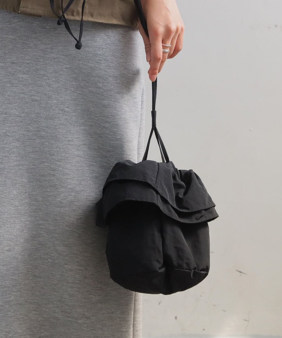 gamapara 仕立て屋pote 巾着バッグ フリル